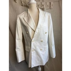 Zadig & Voltaire White Vina Blazer Jacket Size 36